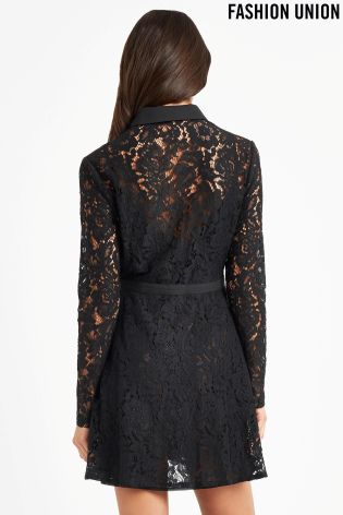 Fashion Union Lace Skater Dress